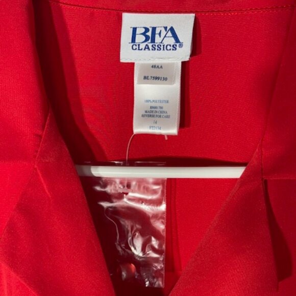 BEA Classics Size 14 (24-104) Red Blouse - Picture 2 of 4